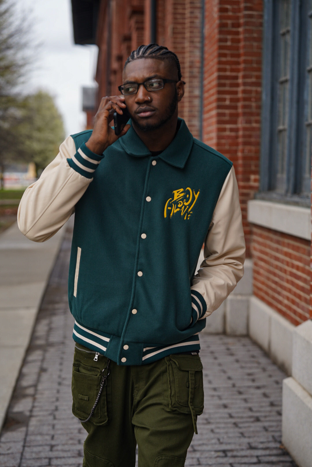 BOY - ALONE EMBROIDERY VARSITY JACKET DESIGN $300