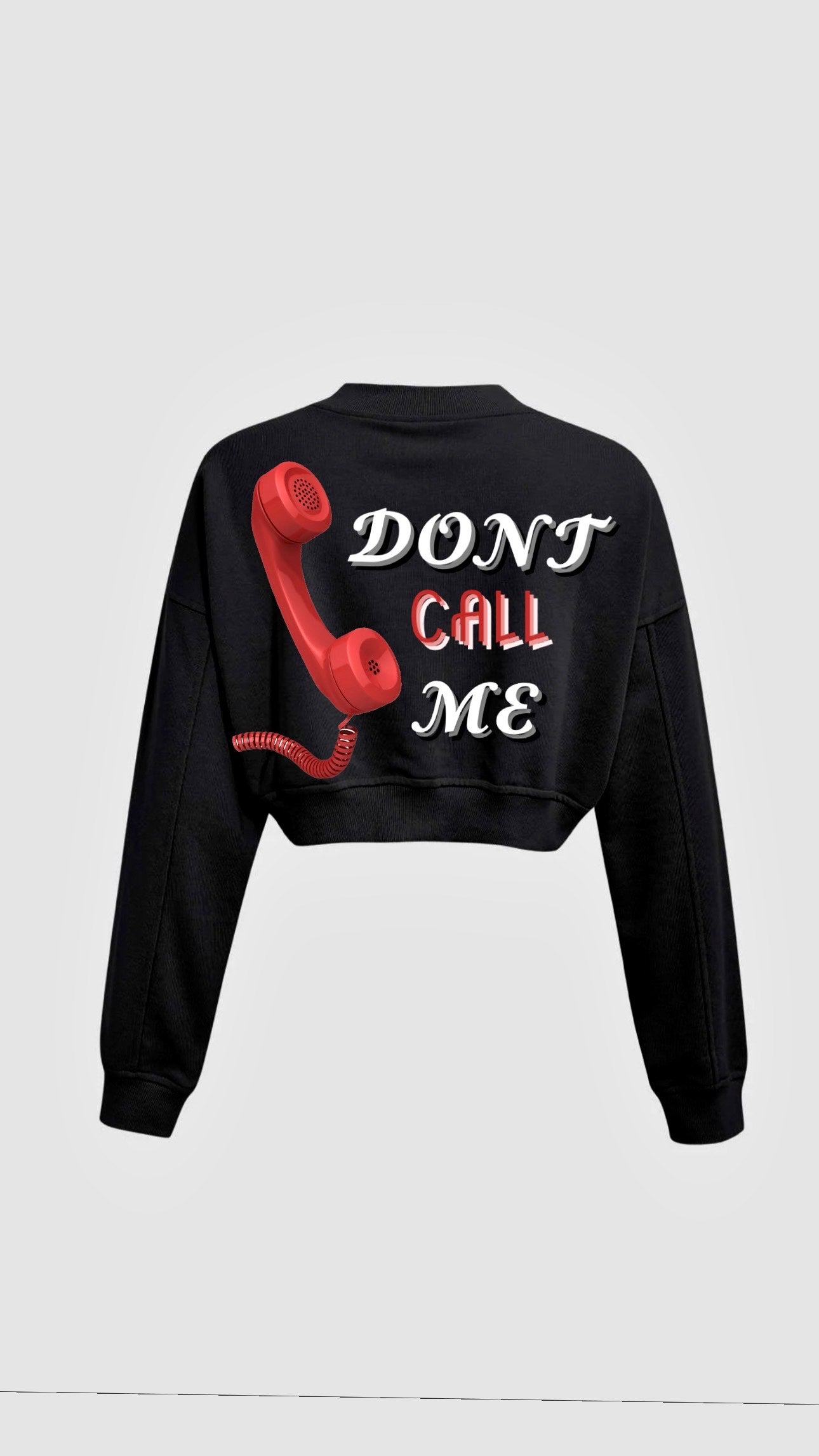 Myre black croptop design “ don’t call me”