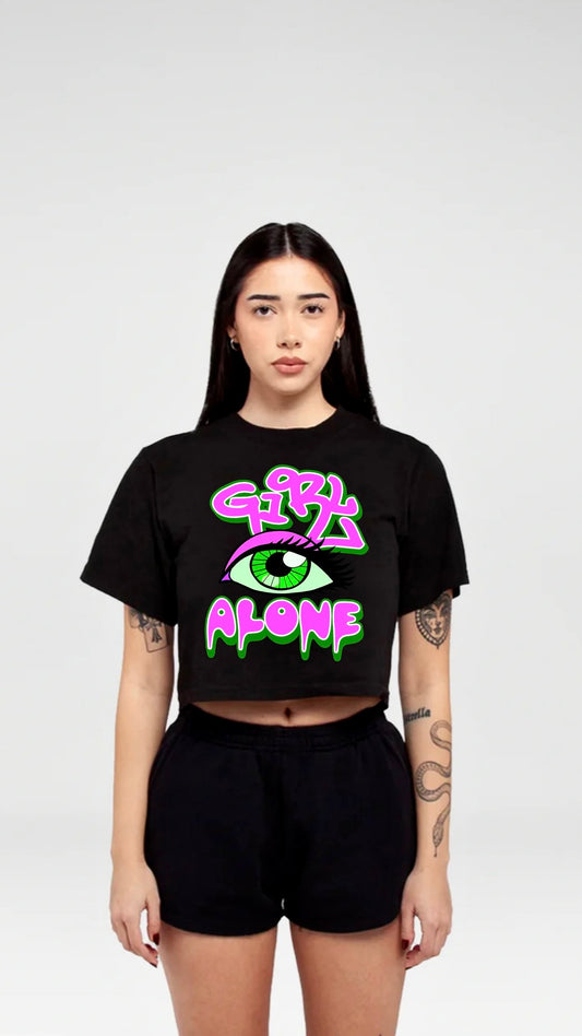 GIRL ALONE “CROP-TOP BLACK DESIGN”