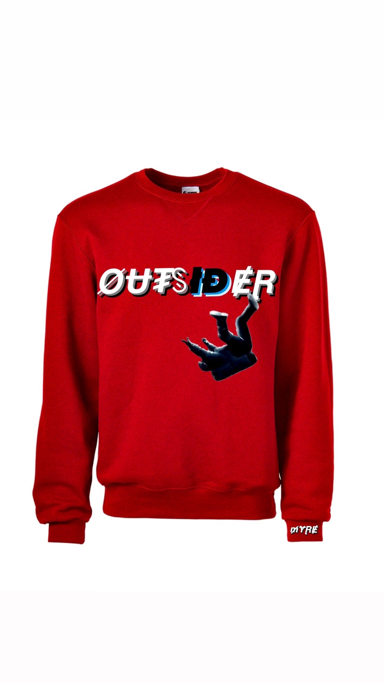 Myre red sweatshirt design” Outsider”