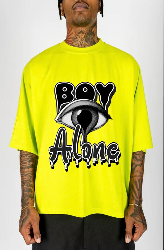 BOY ALONE “2PANEL BOXY TEE YELLOW DESIGN”