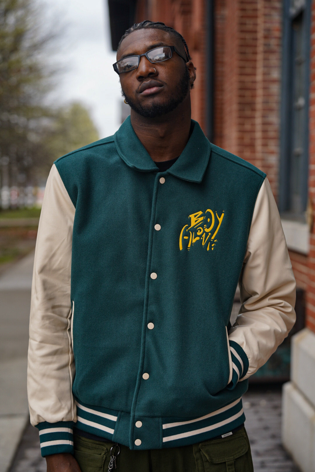 BOY - ALONE EMBROIDERY VARSITY JACKET DESIGN $300
