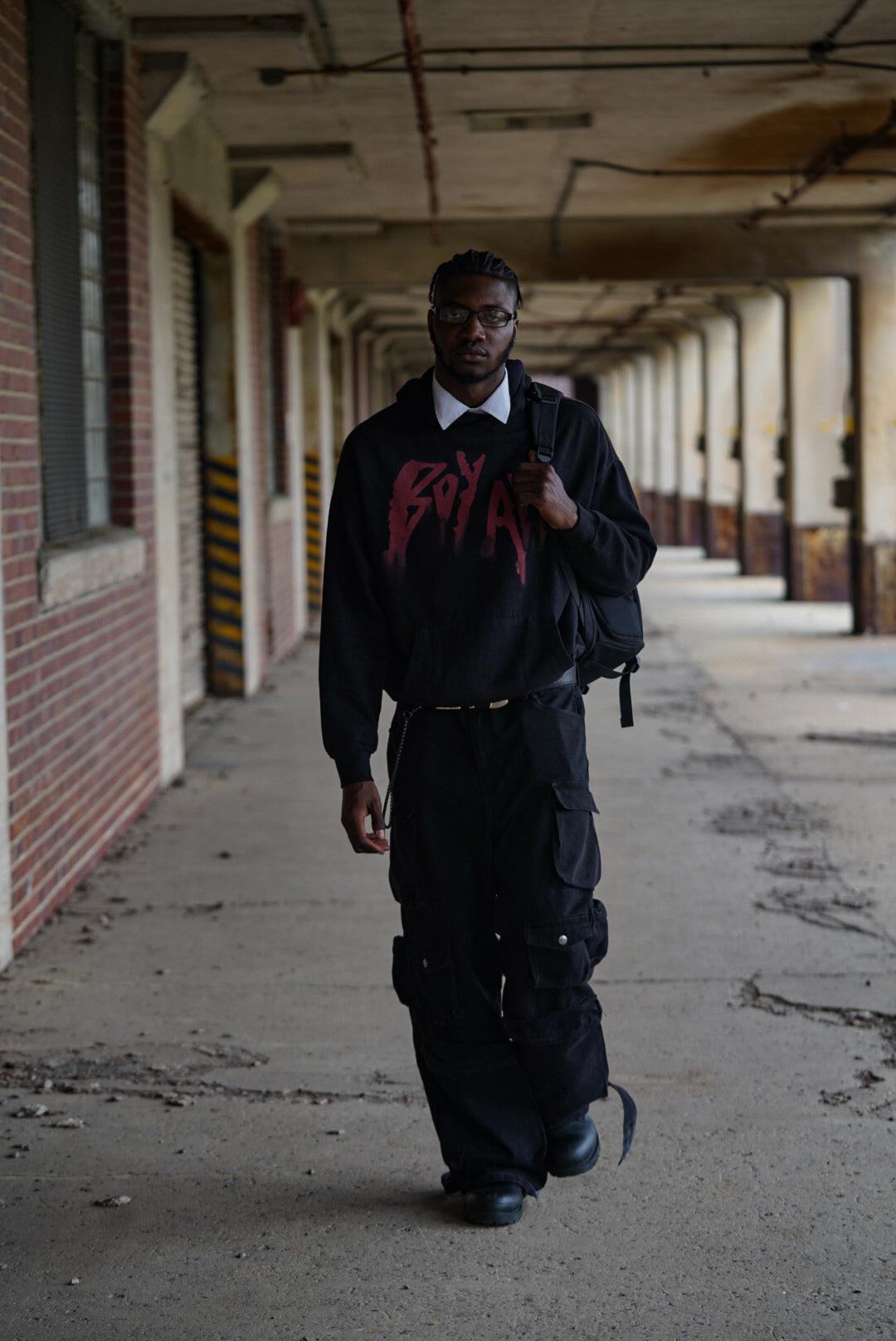 B0Y ALONE BLACK SWEATSHIRT DESIGN/ PLAIN $60